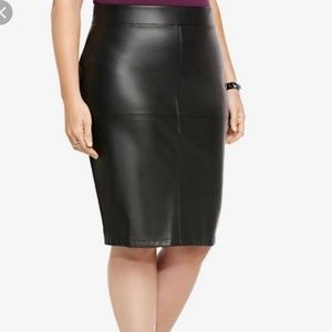 Torrid Faux Leather Midi Ponte skirt